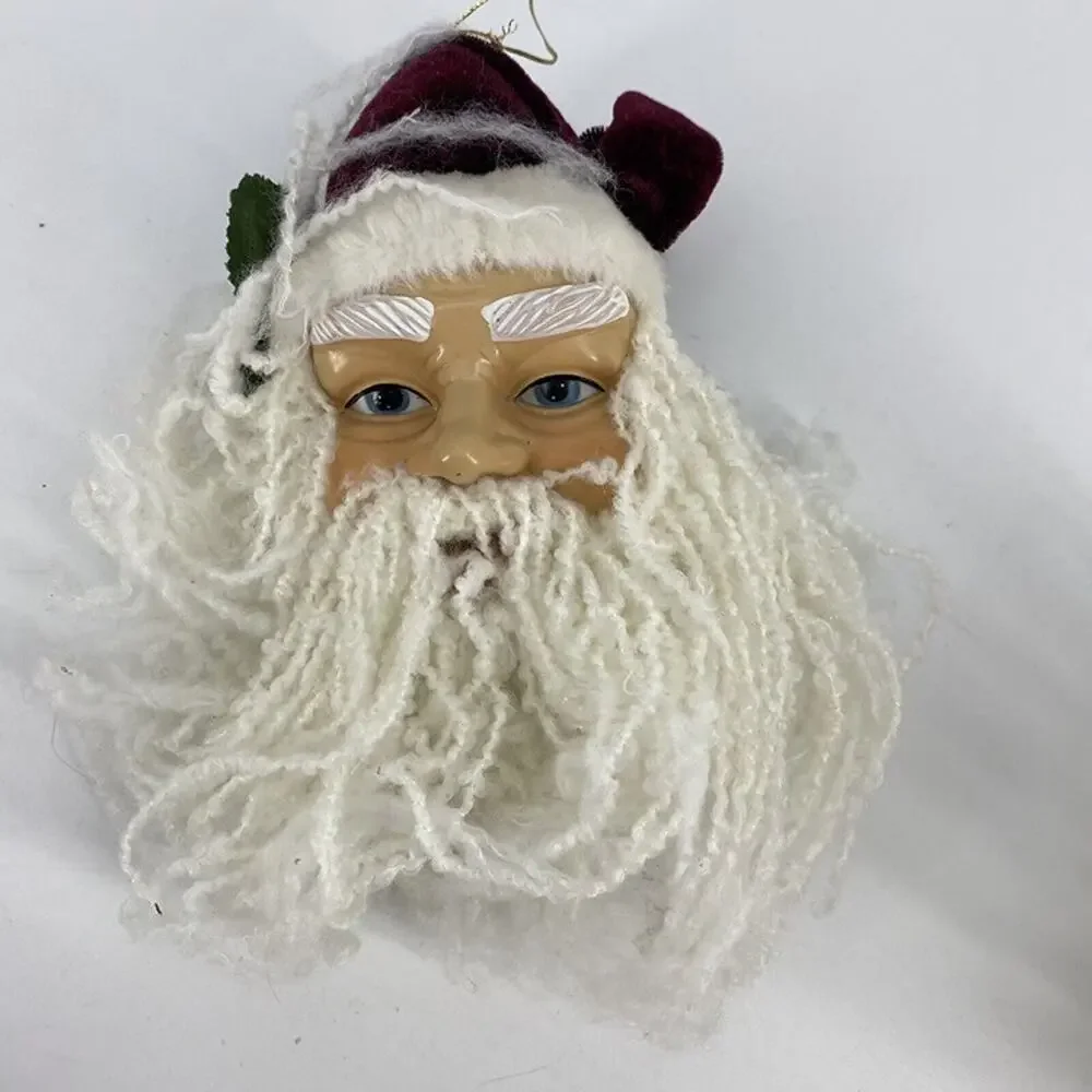 4 Pc Christmas Decor Lot Santa Gnome Stocking Pearl Star Pumpkin Floral Holiday